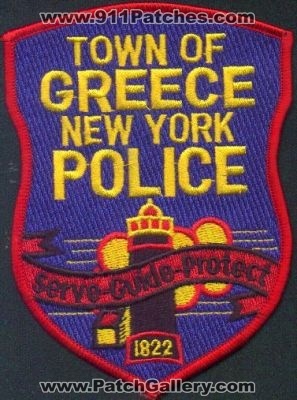 Greece Police
Thanks to EmblemAndPatchSales.com for this scan.
Keywords: new york town of