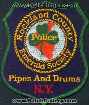 Rockland County Police Pipes and Drums Emerald Society
Thanks to EmblemAndPatchSales.com for this scan.
Keywords: new york