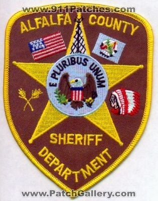 Alfalfa County Sheriff Department
Thanks to EmblemAndPatchSales.com for this scan.
Keywords: oklahoma