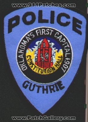 Guthrie Police
Thanks to EmblemAndPatchSales.com for this scan.
Keywords: oklahoma