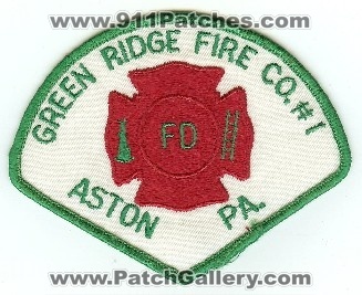Green Ridge Fire Co #1
Thanks to PaulsFirePatches.com for this scan.
Keywords: pennsylvania company number aston