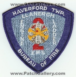 Haverford Twp Bureau of Fire
Thanks to PaulsFirePatches.com for this scan.
Keywords: pennsylvania engine ladder