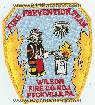 Wilson Fire Co No 1 Prevention Team
Thanks to PaulsFirePatches.com for this scan.
Keywords: pennsylvania company number peckville