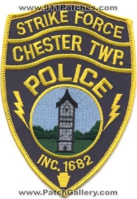 Chester Twp Police Strike Force
Thanks to EmblemAndPatchSales.com for this scan.
Keywords: pennsylvania township