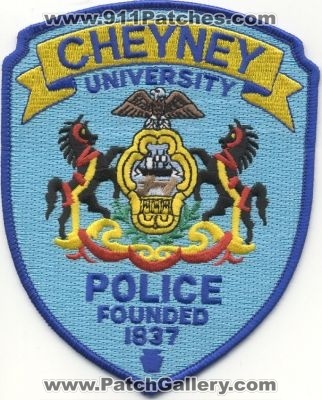 Cheyney University Police
Thanks to EmblemAndPatchSales.com for this scan.
Keywords: pennsylvania