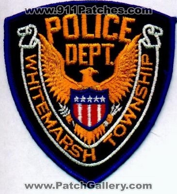 Whitemarsh Township Police Dept
Thanks to EmblemAndPatchSales.com for this scan.
Keywords: pennsylvania department