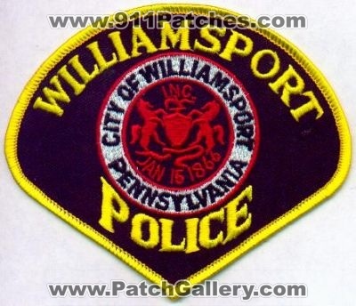 Williamsport Police
Thanks to EmblemAndPatchSales.com for this scan.
Keywords: pennsylvania city of