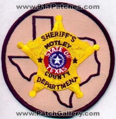Motley County Sheriff's Department
Thanks to EmblemAndPatchSales.com for this scan.
Keywords: texas sheriffs