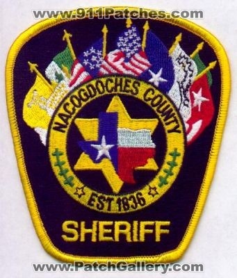 Nacogdoches County Sheriff
Thanks to EmblemAndPatchSales.com for this scan.
Keywords: texas