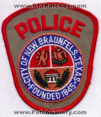 New Braunfels Police
Thanks to EmblemAndPatchSales.com for this scan.
Keywords: texas