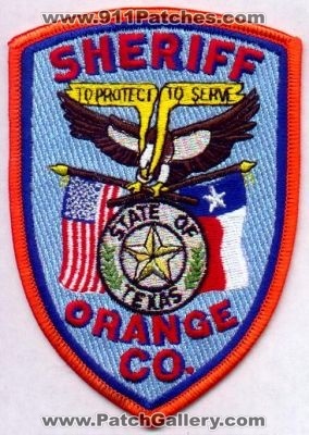 Orange County Sheriff
Thanks to EmblemAndPatchSales.com for this scan.
Keywords: texas
