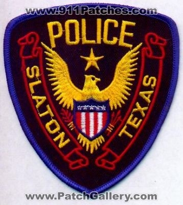 Slaton Police
Thanks to EmblemAndPatchSales.com for this scan.
Keywords: texas