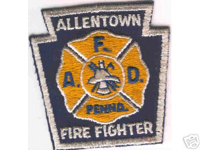 Allentown Fire Fighter
Thanks to Brent Kimberland for this scan.
Keywords: pennsylvania afd