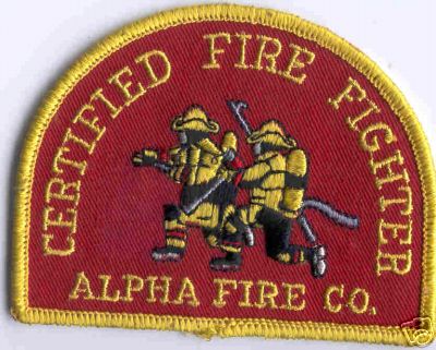 Alpha Fire Co Certified Fire Fighter
Thanks to Brent Kimberland for this scan.
Keywords: pennsylvania county firefighter