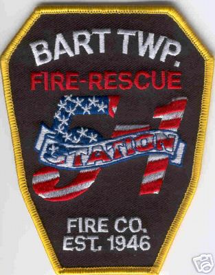 Bart Twp Fire Rescue Station 5-1
Thanks to Brent Kimberland for this scan.
Keywords: pennsylvania township company