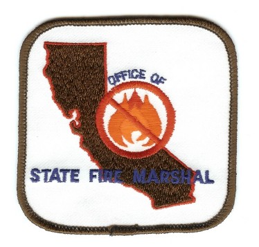 California State Fire Marshal
Thanks to PaulsFirePatches.com for this scan.
Keywords: office of