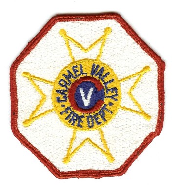 Carmel Valley Fire Dept
Thanks to PaulsFirePatches.com for this scan.
Keywords: california department