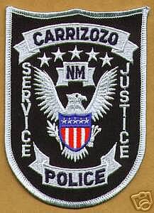 Carrizozo Police
Thanks to apdsgt for this scan.
Keywords: new mexico