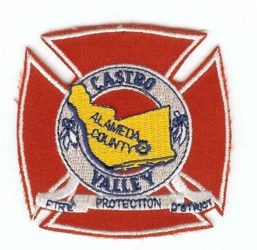 Castro Valley Fire Protection District
Thanks to PaulsFirePatches.com for this scan.
Keywords: california alameda county