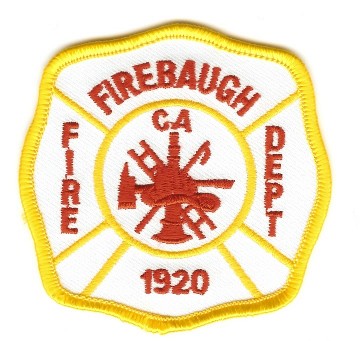 Firebaugh Fire Dept
Thanks to PaulsFirePatches.com for this scan.
Keywords: california department