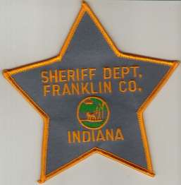 Franklin County Sheriff Dept
Thanks to BlueLineDesigns.net for this scan.
Keywords: indiana department