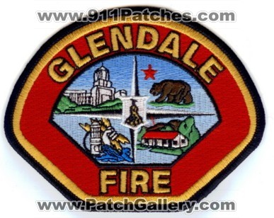 Glendale Fire Department (California)
Thanks to PaulsFirePatches.com for this scan.
Keywords: dept.