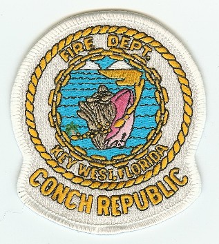 Key West Fire Dept
Thanks to PaulsFirePatches.com for this scan.
Keywords: florida department conch republic