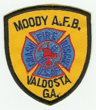Moody AFB Crash Fire Rescue
Thanks to PaulsFirePatches.com for this scan.
Keywords: georgia air force base usaf cfr arff aircraft valoosta