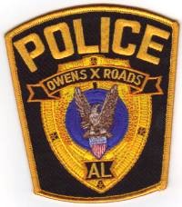 Owens X Roads Police (Alabama)
Thanks to BensPatchCollection.com for this scan.
Keywords: cross