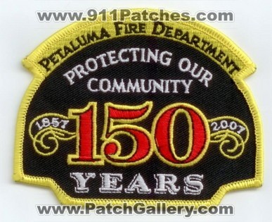 Petaluma Fire Department 150 Years (California)
Thanks to Paul Howard for this scan. 
Keywords: dept.