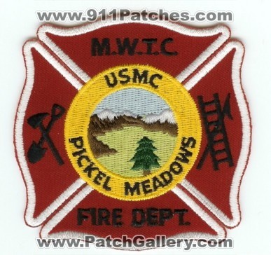 Pickel Meadows Mountain Warfare Training Center Fire Department (California)
Thanks to Paul Howard for this scan. 
Keywords: usmc marine corps m.w.t.c. mwtc