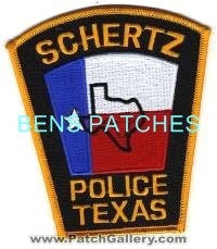 Schertz Police (Texas)
Thanks to BensPatchCollection.com for this scan.
