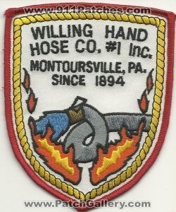Willing Hand Fire Hose Company Number 1 Inc (Pennsylvania)
Thanks to Mark Hetzel Sr. for this scan.
Keywords: co. #1 inc. montoursville pa.