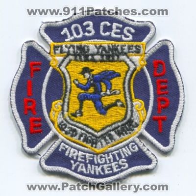 130th CES Fire Department (Connecticut)
Scan By: PatchGallery.com
Keywords: dept. usaf military civil engineer squadron 103rd fighter wing fw flying yankees firefighting