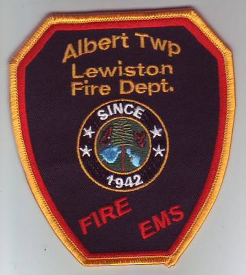 Albert Twp Lewiston Fire Dept (Michigan)
Thanks to Dave Slade for this scan.
Keywords: township department ems