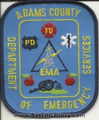 Adams County Department of Emergency Services (Pennsylvania)
Thanks to Mark Hetzel Sr. for this scan.
Keywords: co. dept. fire police fd pd ema