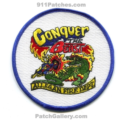 Allegan Fire Department Patch (Michigan)
Scan By: PatchGallery.com
Keywords: dept. conquer the beast dragon