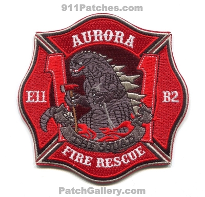 Aurora Fire Department Station 11 Engine 11 Battalion 2 Patch (Colorado)
[b]Scan From: Our Collection[/b]
[b]Patch Made By: 911Patches.com[/b]
Keywords: dept. company co. e11 b2 the squad