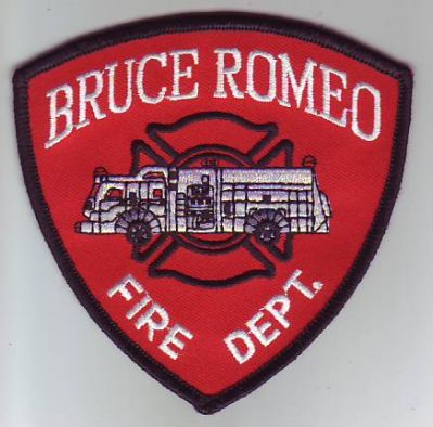 Bruce Romeo Fire Dept (Michigan)
Thanks to Dave Slade for this scan.
Keywords: department