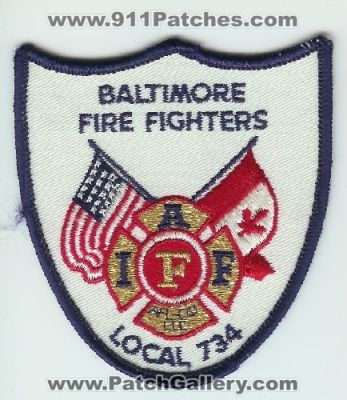 Baltimore Fire Fighters IAFF Local 734 (Maryland)
Thanks to Mark C Barilovich for this scan.
