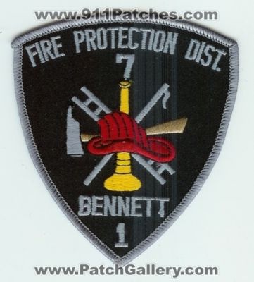 Bennett Fire Protection District (Colorado)
Thanks to Jack Bol for this scan.
Keywords: dist. 1 7