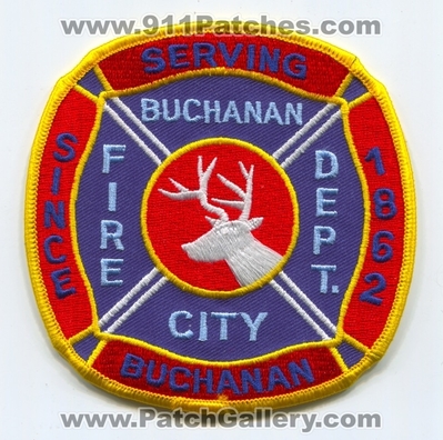 Buchanan City Fire Department Patch (Michigan)
Scan By: PatchGallery.com
Keywords: dept. serving since 1862