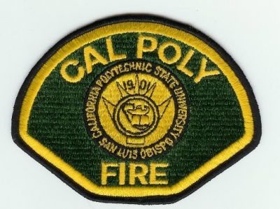 Cal Poly Fire
Thanks to PaulsFirePatches.com for this scan.
Keywords: california polytechnic state university san luis obispo