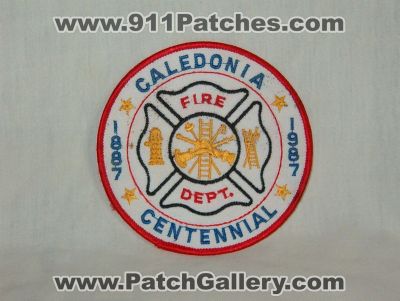 Caledonia Fire Department Centennial (Michigan)
Thanks to Walts Patches for this picture.
Keywords: dept. 100 years