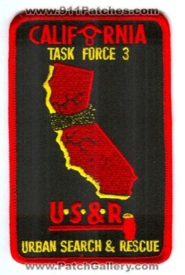 California Task Force 3 Urban Search and Rescue (California)
Scan By: PatchGallery.com
Keywords: usar us&r