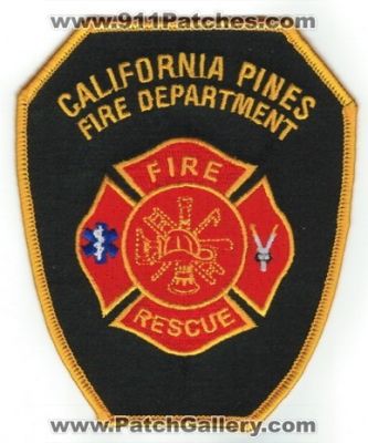 California Pines Fire Department (California)
Thanks to PaulsFirePatches.com for this scan.
Keywords: dept. rescue