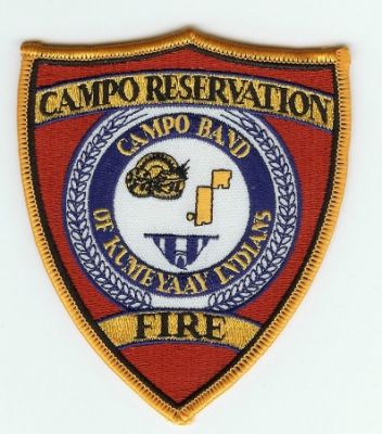 Campo Reservation Fire
Thanks to PaulsFirePatches.com for this scan.
Keywords: california band of kumeyaay indians