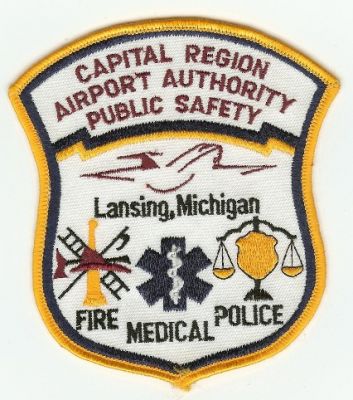 Capital Region Airport Authority Public Safety
Thanks to PaulsFirePatches.com for this scan.
Keywords: michigan lansing fire medical police