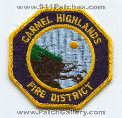 Carmel Highlands Fire District Patch (California)
Scan By: PatchGallery.com
Keywords: dist. department dept.