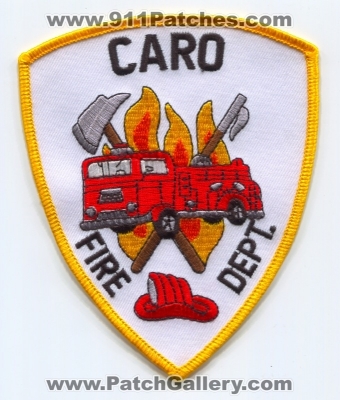 Caro Fire Department Patch (Michigan)
Scan By: PatchGallery.com
Keywords: dept.